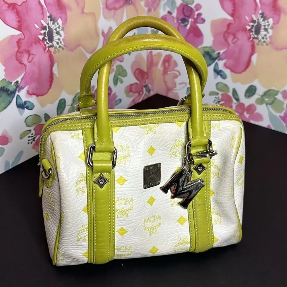💯Authentic MCM Boston Handbag - Small🍀 - Picture 14 of 16